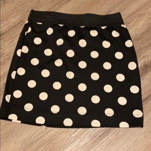 Polka dot mini skirt size medium